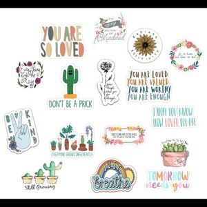 Mystery bag of 7 waterproof stickers